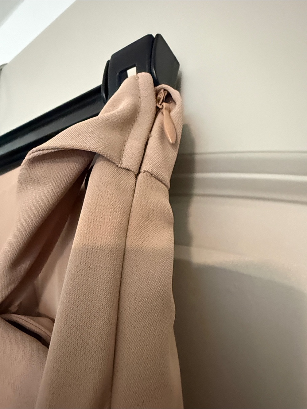 Halara Beige Wrap-Front Wide Leg Pants with Self-Tie - Picture 4 of 5
